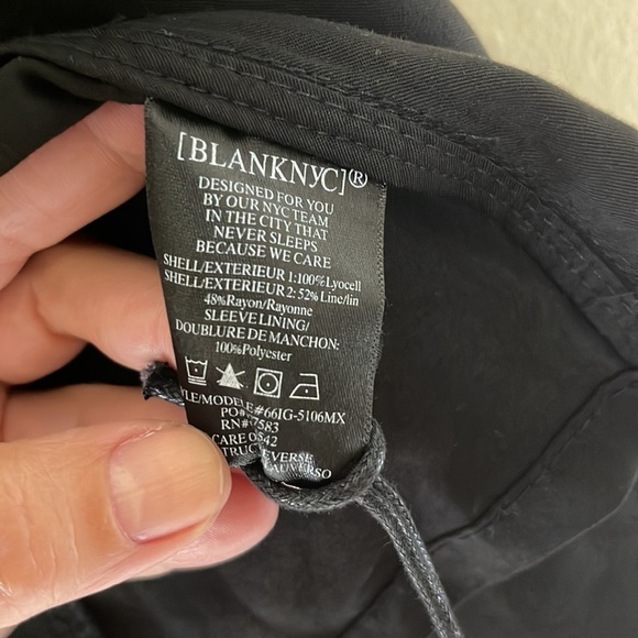 Blank NYC Women’s Cloud Nine Drape Lyocell Black Jacket Size S New - Picture 7 of 7